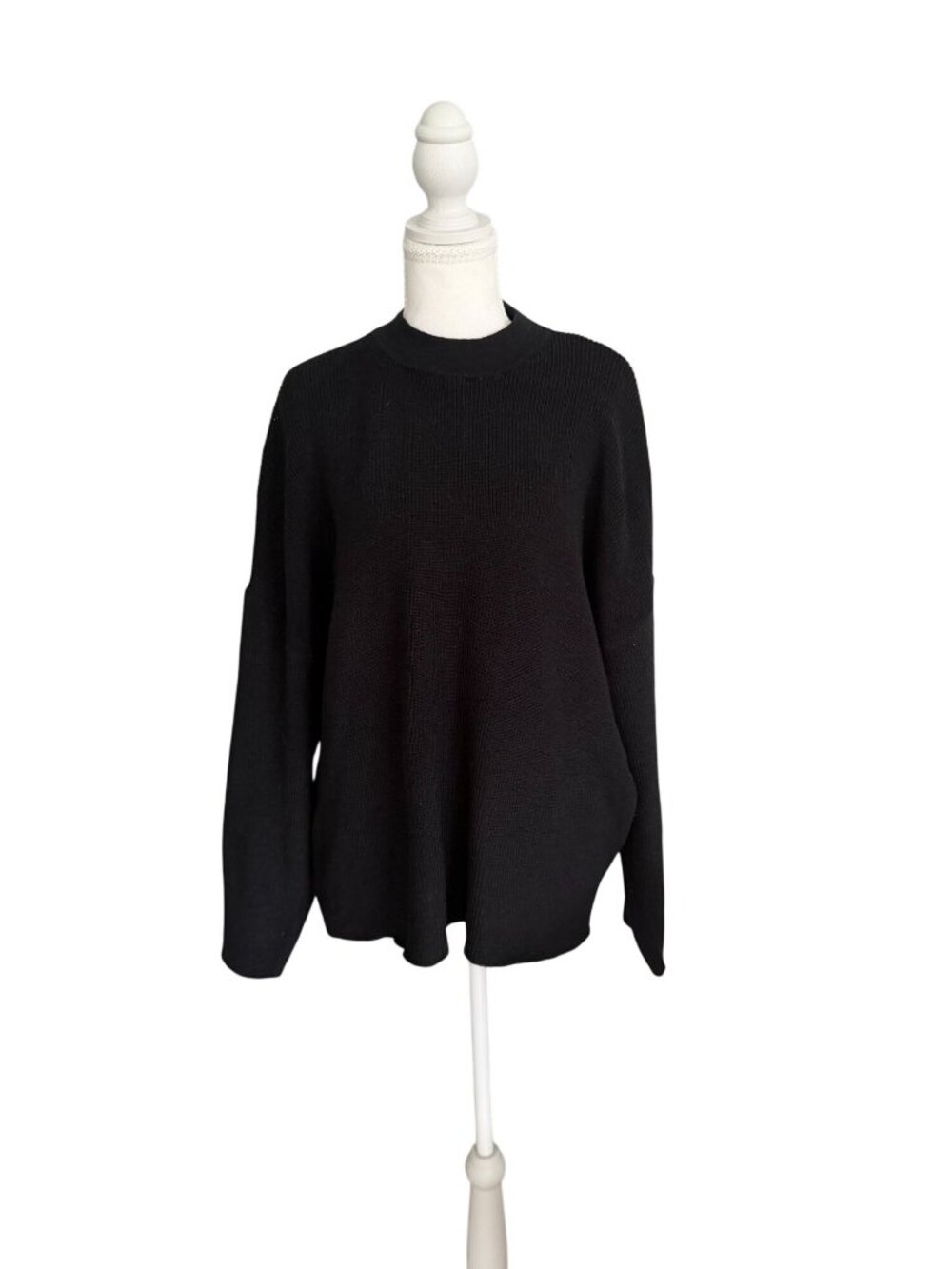 ZENANA Black Mockneck Long Sleeve Sweater Size Large